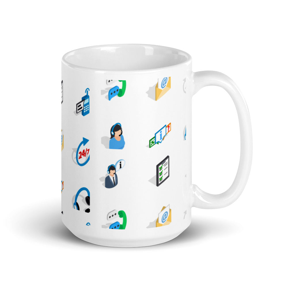 Customer Service - White glossy mug - Get to Know Your Customer Day