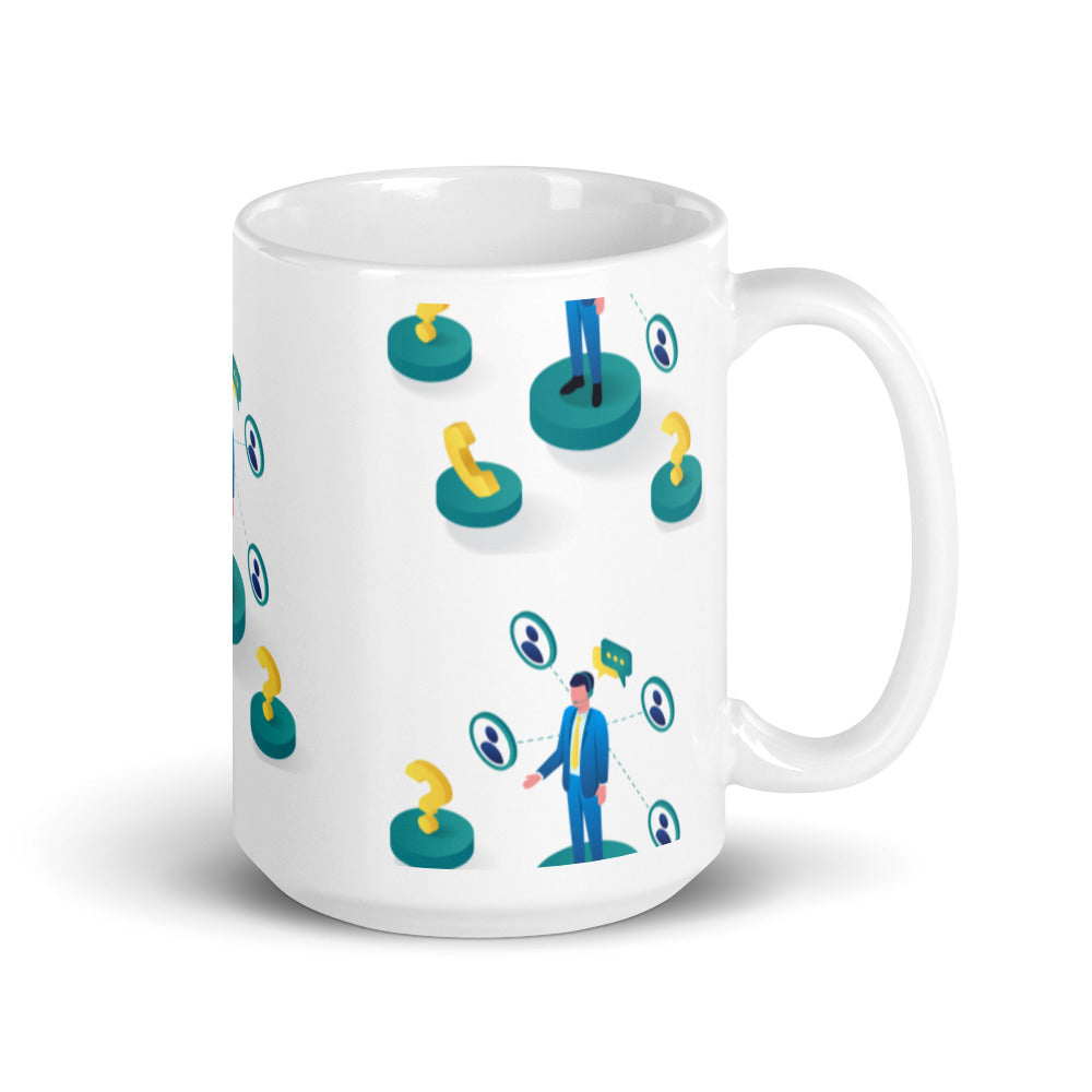 Customer Service - White glossy mug - Get to Know Your Customer Day