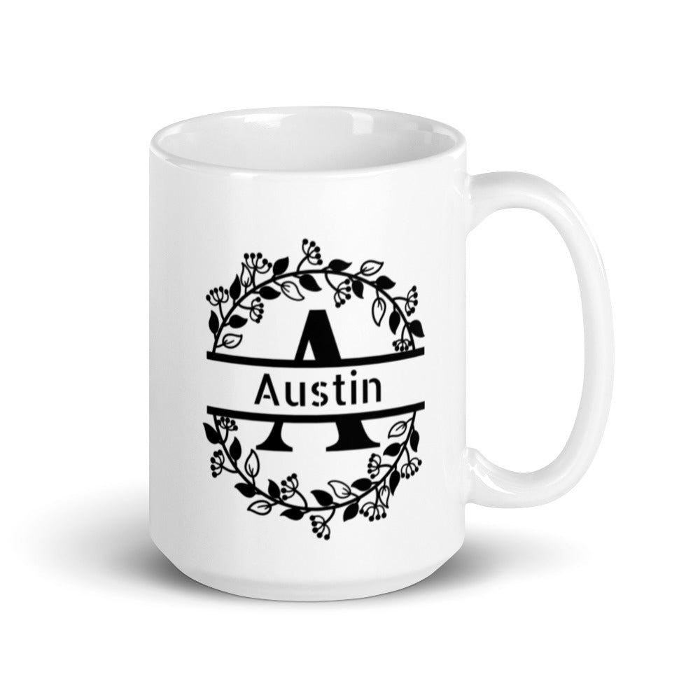 Austin - Personalised - White glossy mug