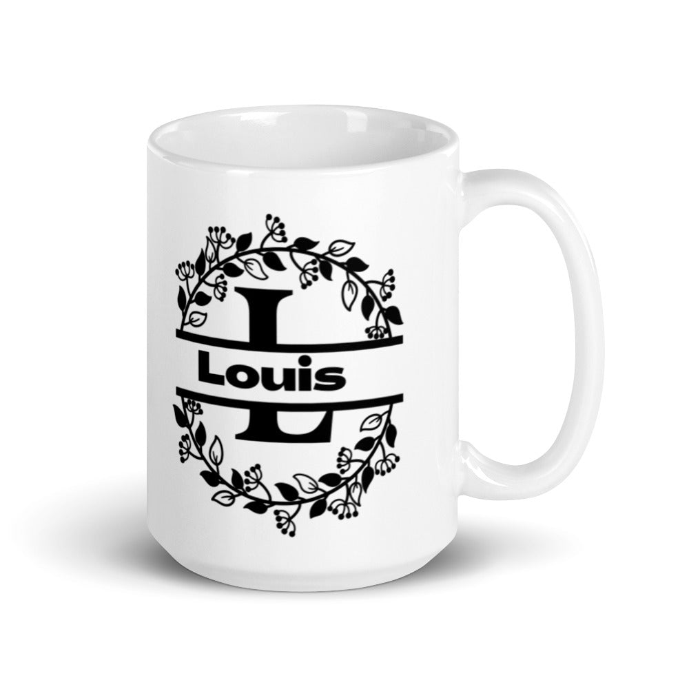 Louis - Personalised - White glossy mug